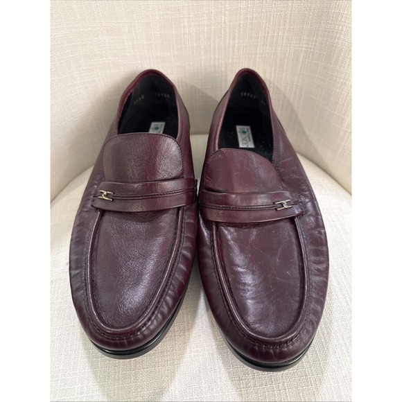 Hush‎ Puppies Shoes Mens 13EW Casual Slip On Moc Loafer Flats Burgundy Leather main image 6